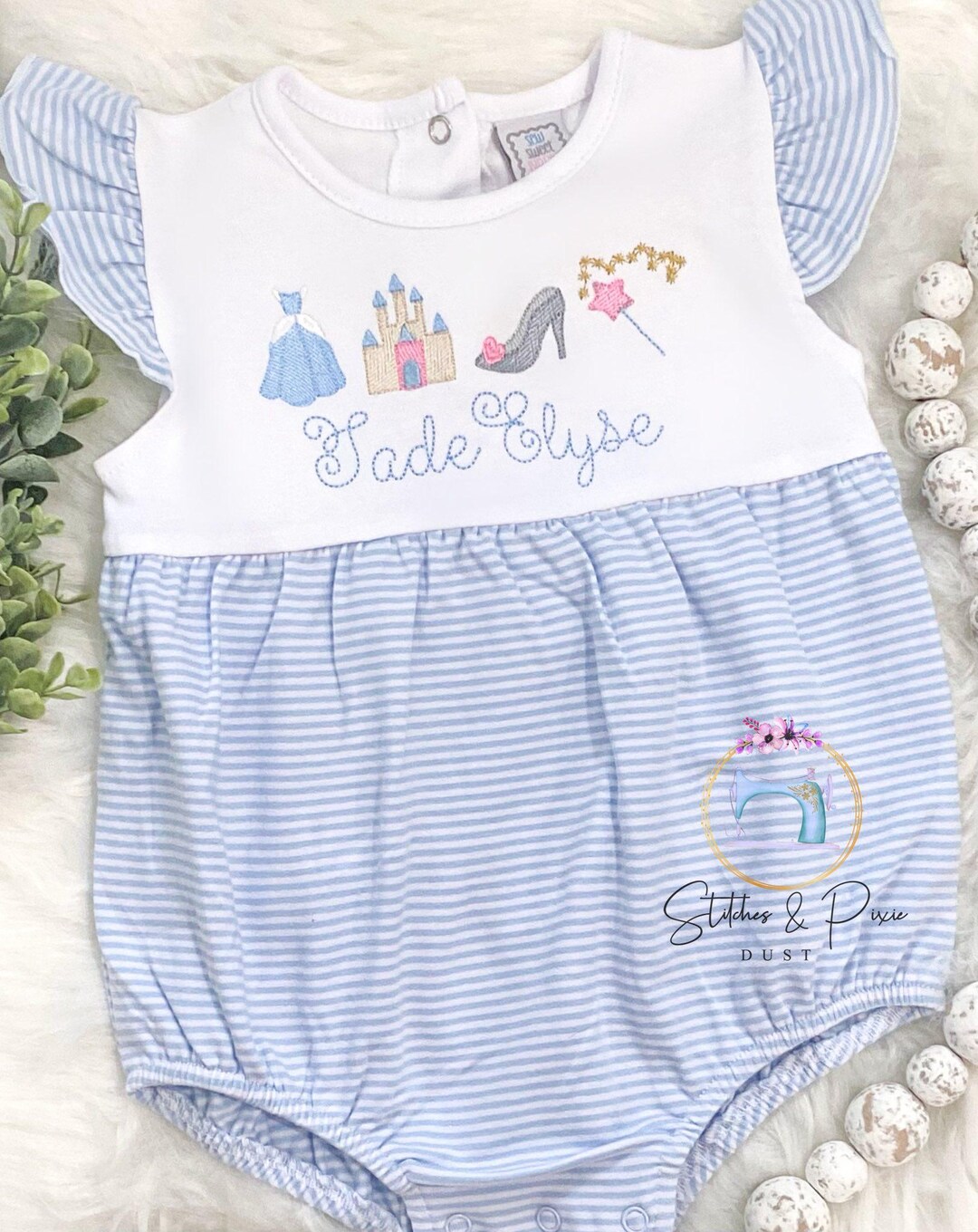 Girls Princess Carriage on Romper by Three Sisters main image 0