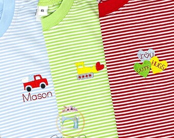 Boys Valentine Mini and Monogram Shirt/Monogram Boys Shirt/Personalized/Mini Hearts, Truck Shirt/Youth/Embroidered Shirt/Personalized