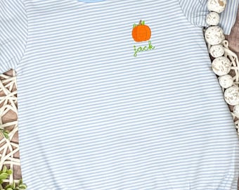 Fall Thanksgiving Boys Mini and Monogram Bubble/Monogram Pumpkin Patch/Personalized/Mini Pumpkin Shirt/Youth Pullover/Embroidered Shirt