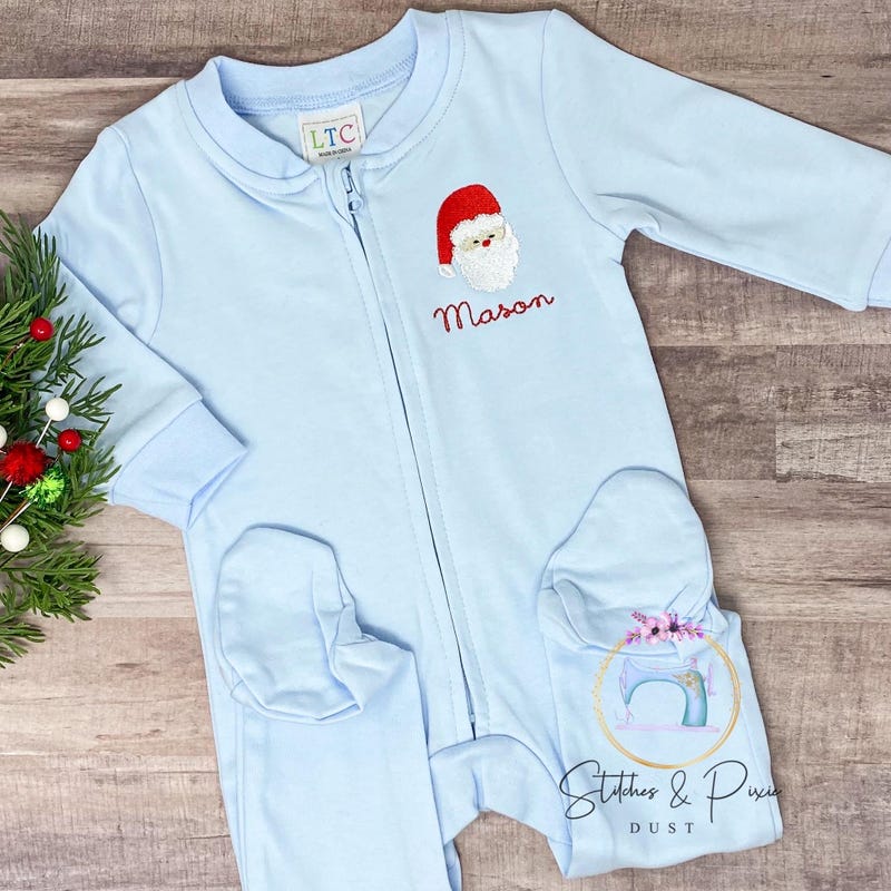 Classic Santa Car Baby Boy Pajamas Footie Babygrow