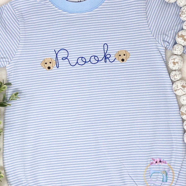 Baby Boy Golf Embroidered Bubble