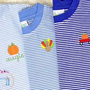 Fall Thanksgiving Boys Mini and Monogram Shirt/Monogram Pumpkin Patch Shirt/Personalized/Mini Pumpkin Shirt/Youth Pullover/Embroidered Shirt