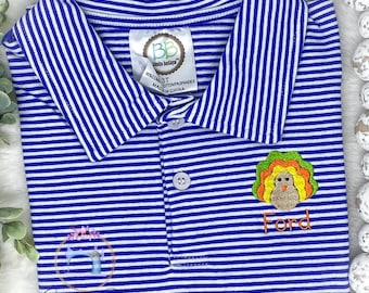 Fall Thanksgiving Boys Mini and Monogram Collar Shirt/Monogram Pumpkin Patch Shirt/Personalized/Mini Pumpkin Shirt/Youth Pullover/Embroider