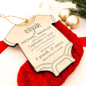 Personalized Baby Ornament, Baby Birth Stats Christmas, New Baby Announcement, Baby’s First Christmas, 2022 Ornament