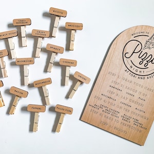 Make Your Own Pizza Party Supplies, Custom Pizza Topping Sign, Pizza ...
