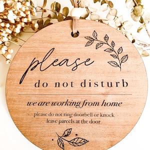 Please Do Not Disturb Door Hanger Sign, Work From Home Sign, Do Not Ring Bell or Knock, Home Office Door, Virtual Learning, Teaching