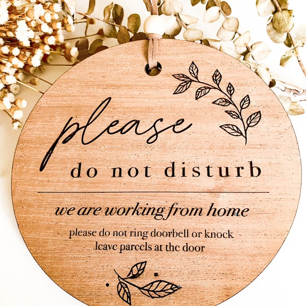 Please Do Not Disturb Door Hanger Sign, Work From Home Sign, Do Not Ring Bell or Knock, Home Office Door, Virtual Learning, Teaching