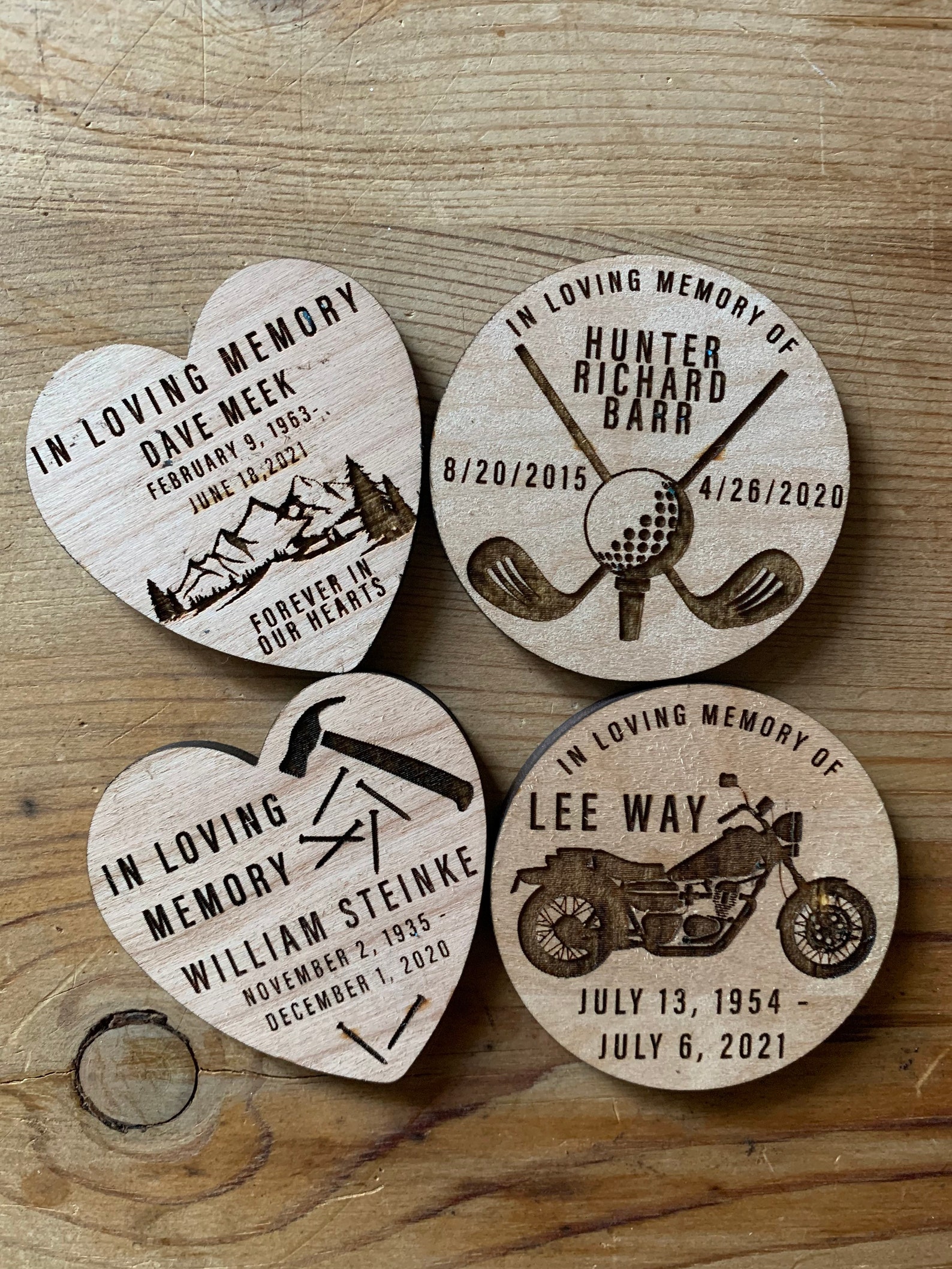 In Memory Of Funeral Tokens Funeral Giveaways Memorial Etsy