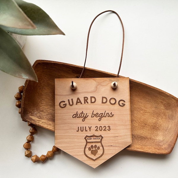 Baby Guard Dog Duty Sign Etsy