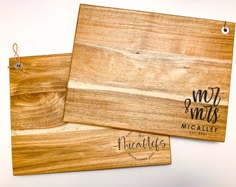 Engraved Cutting Board, Custom Personalized Serving Tray, Custom Personalized Wedding Gift, Housewarming Gift, Anniversary Gift, Engagement