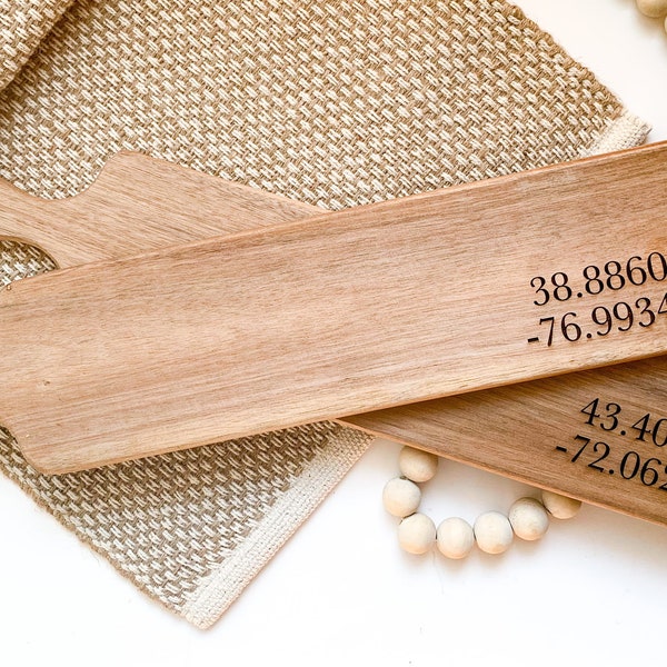 Latitude and Longitude Cutting Board Etsy