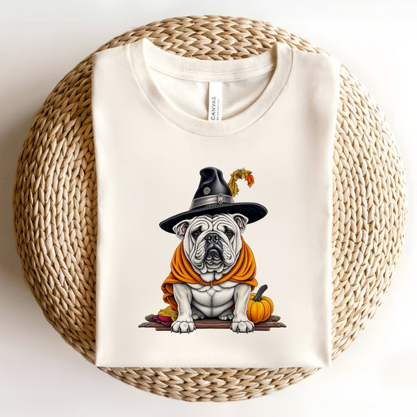 Halloween Witch Bulldog Design, SVG & PNG, French Bulldog Mom, Frenchie Clipart, Dog Witch, Halloween Shirt, Pet Lovers Gift, Bulldog Print