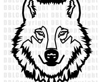 Download Craft Supplies Tools Visual Arts Wild Animal Face Printable Wolf Face Vector Svg Clipart Sillhouette Bundle Design Hand Drawn Wolfpack Tattoo Art Scary Face Angry Wolf