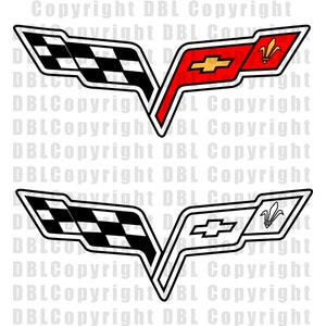 Corvette Flags LS American Chevy Chevrolet V8 Power Bald Eagles Logo .SVG .PNG Clipart Vector Cricut Cut Cutting