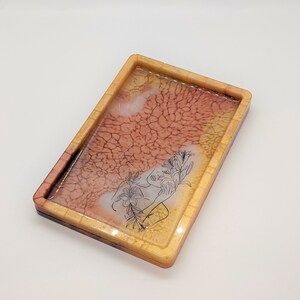 bronze trinket dish/resin trinket dish/woman rolling tray/floral woman tray/woman tray/resin tray/resin rolling tray/rolling tray/home gift