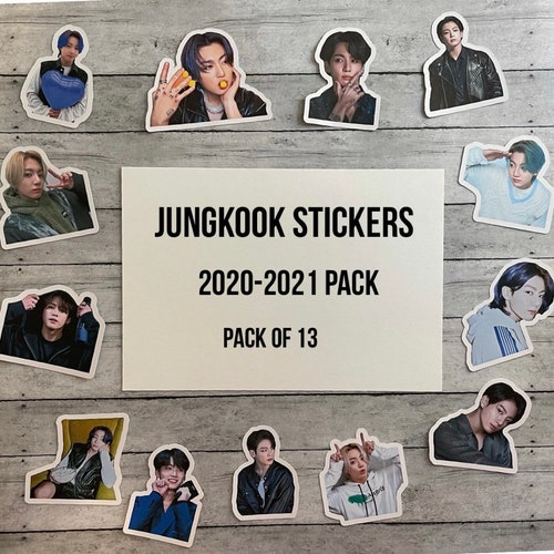 BTS Jungkook Stickers 13 Pack 20202021 Version Etsy