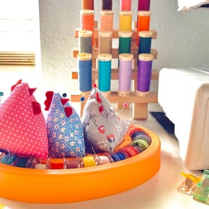 Pick Your Fabric Mini Chicken Pin Cushion | Sewing Accessories | Mini Pin Cushion | Sewing Pin Cushion | Chicken Lover | Pin Cushions | Pin