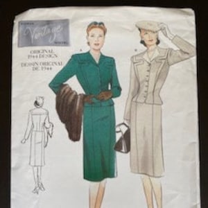 Vogue Vintage Original 1944 Design Pattern 2198; Uncut
