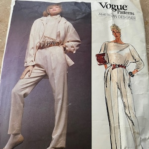 Vogue American Designer Pattern 1488 by Joseph Picone for Misses&#39; Jacket, Pants and Top