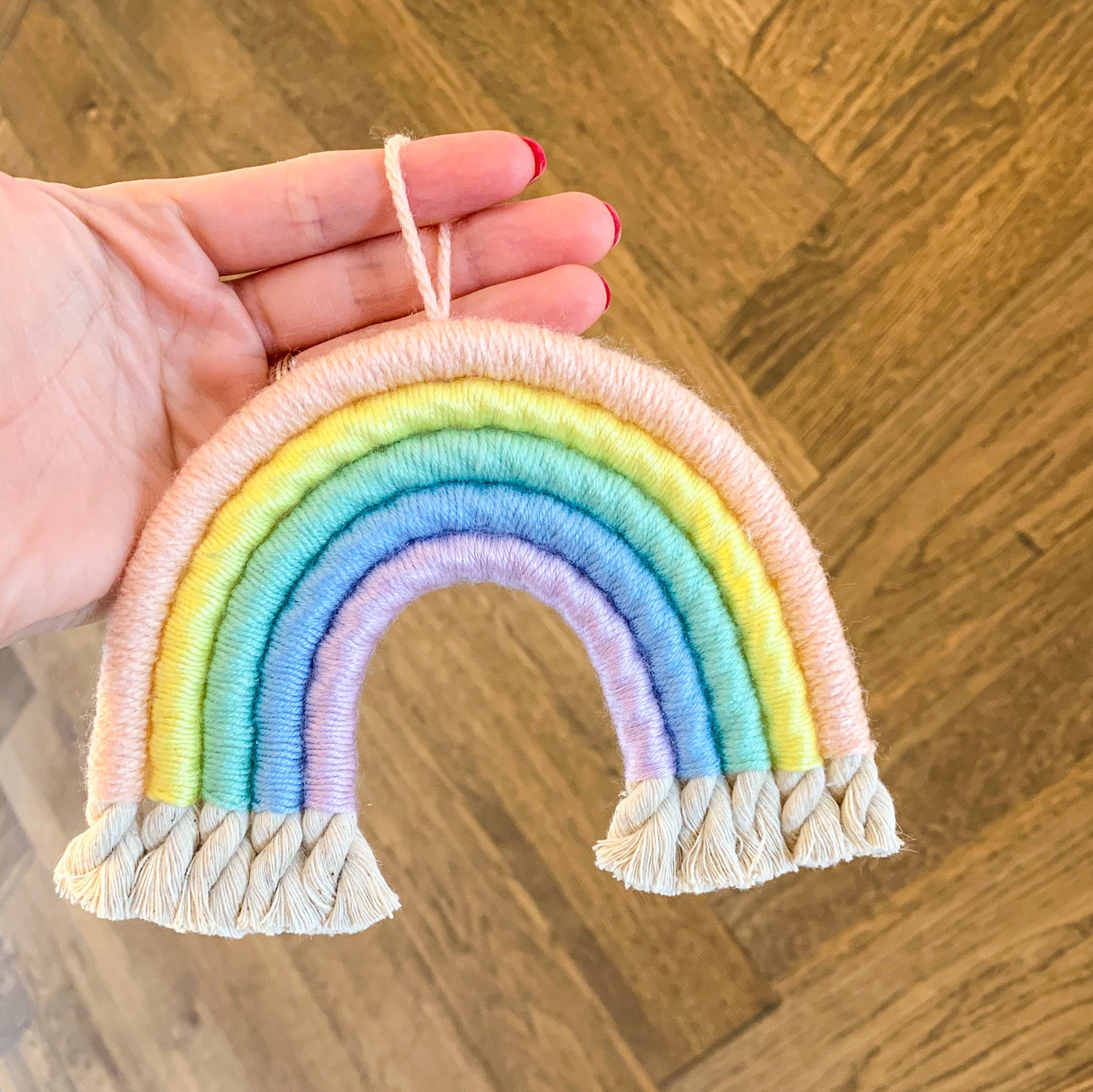 Handgemachte Makramee Pastell Regenbogen | Etsy
