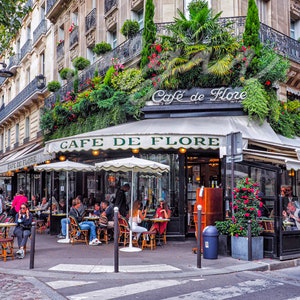 Cafe de Flore Photo Print, Parijs Fotografie Print, Parijs Cafe, Parijs Wall Art, Gallery Wall Decor, Parijs Cafe Foto, Parijs Foto Afdrukken