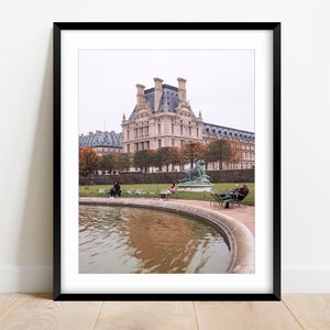 Autumn Louvre Photo Print, Paris Fall Photography Print, Tuileries Garden Photo, Paris Wall Decor, Gallery Wall Art, Paris Photo Print