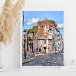Impressão de fotos de Paris, La Maison Rose Montmartre, impressão artística, decoração de parede de Paris, arte de parede de galeria, presente de inauguração, impressões de fotos de Paris