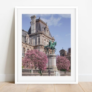 Paris Building Photography Print, Paris Architecture Photo, Paris Spring Photography, Galerie Wall Art, Paris Photo Print, Magnolia Tree