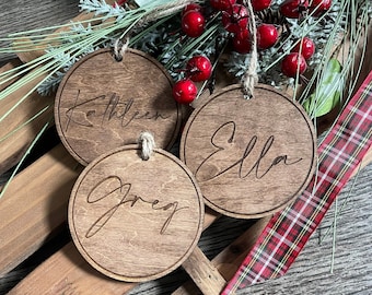 Circular Tag | Stocking Tag | Christmas Stocking Tags | Fireplace Décor | Ornament