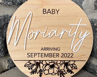 Pregnancy Announcement | Baby Announcement | Milestone plaque | Nursery Sign