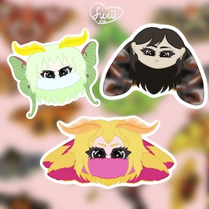 Moth Girl Stickers