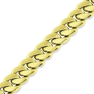 Real 14k Yellow Gold Miami Cuban Link Chain Solid Italian Gold Classic Necklace 16"-30" Inches 2.7MM-8MM