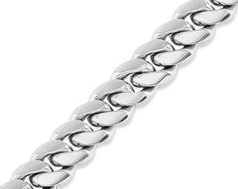 10K 本物のホワイト ゴールド マイアミ キューバン リンク チェーン