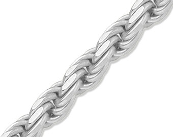 Solide Platin Seil Kette Diamantschliff Halskette PT950