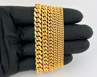 22k Gold Cuban Chain Solid. - Etsy