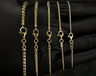 Collana In Oro Giallo 10K Tipo Franco - Catena Per Uomo E Donna - Foto 7