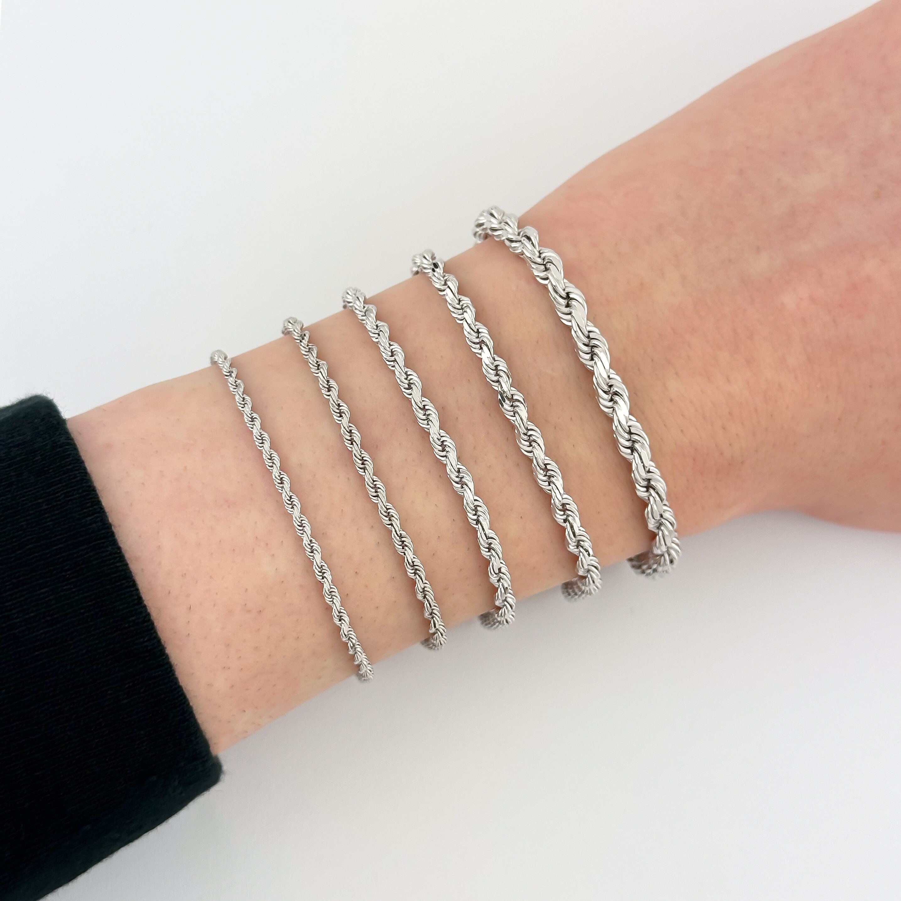 ITALY MADE SILVER925 TWIST BRACELET/シルバー Twist Chain Bracelet Sterling Silver 925/birthday/graduation
