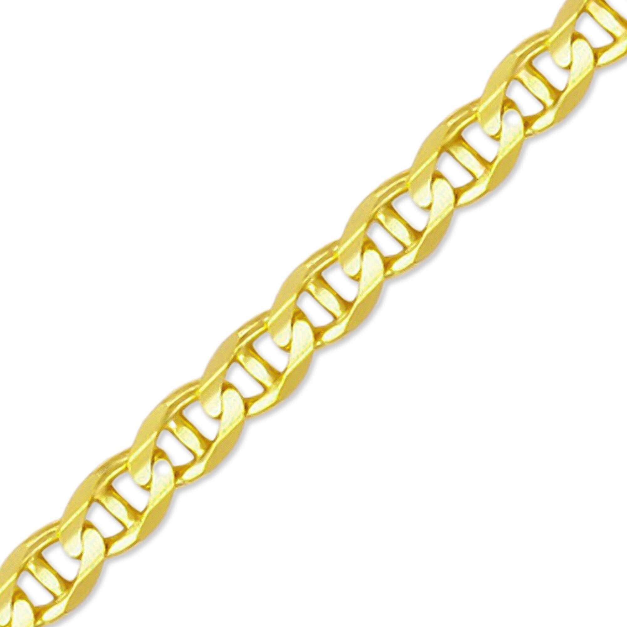 Solid 14k Yellow Gold Mariner Link Chain Genuine Real Gold Necklace