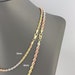 14k Tri-color Solid Gold Rope Chain Diamond Cut Italian Necklace 16