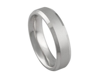 14k White Gold Band Ring 5mm Men's Women's Wedding Ring