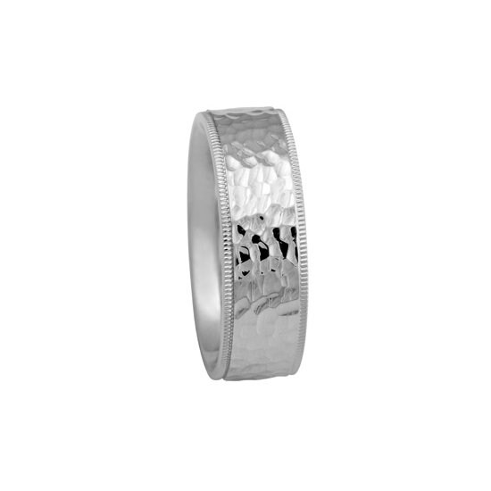 White Gold Mens Wedding Rings Etsy
