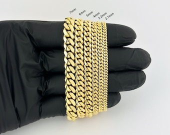 Bracciale A Maglia Cubana In Oro, Bracciale In Oro Da Uomo Da 9 - Foto 13