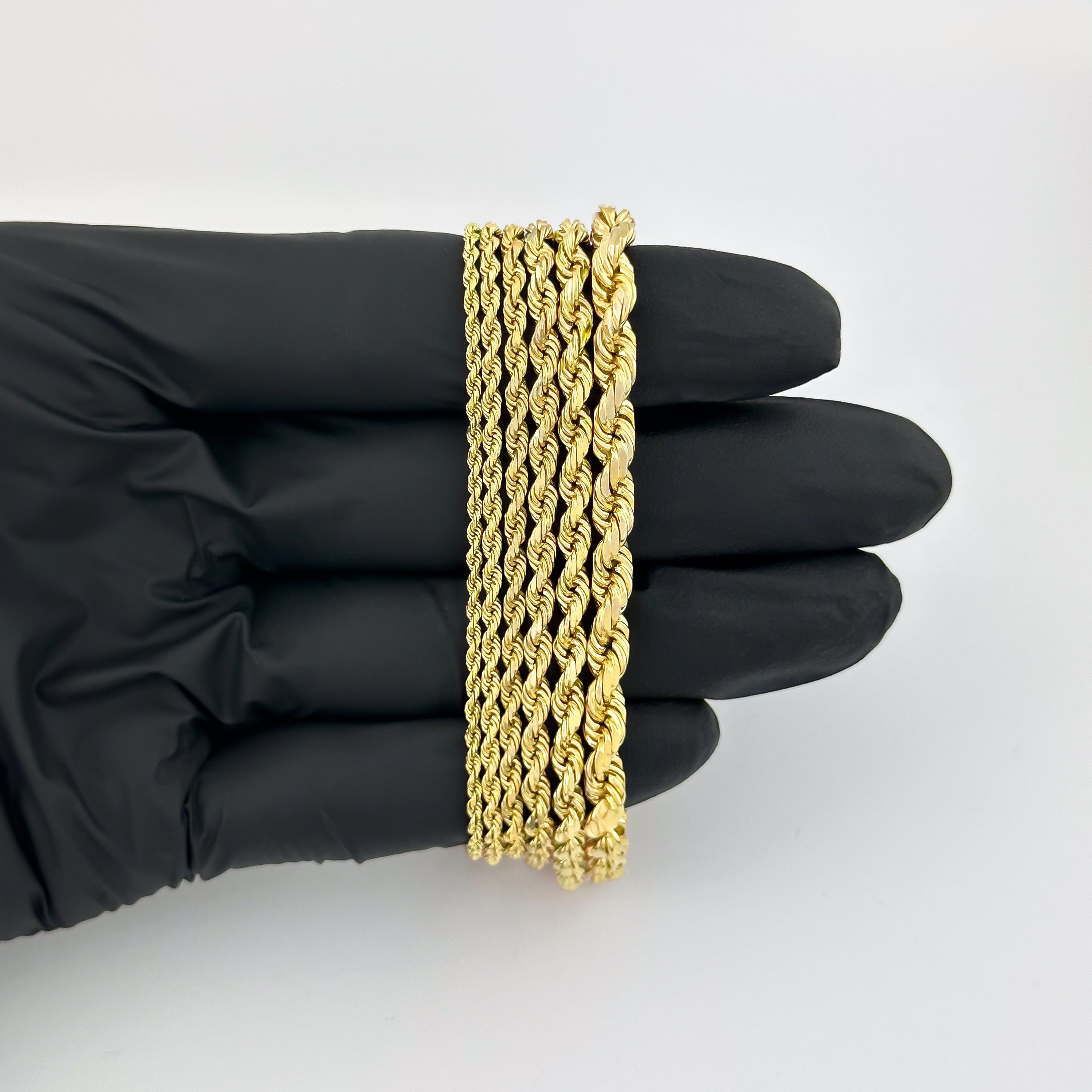 Collana Corda Oro Giallo 50cm X 3.30mm - Foto 8