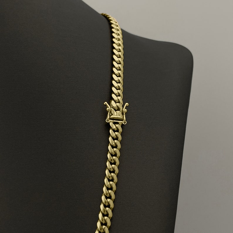 Real 14k Yellow Gold 7mm Miami Cuban Link Chain 26 Necklace Box