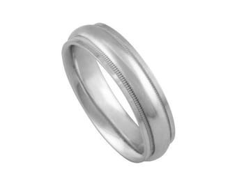14k White Gold Band Ring 5mm Men's Women's Wedding Ring