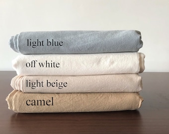 Linen Tablecloth Various Colours , Square , Rectangular , Organic Natural Large Small Linen Tablecloth , Camel , Light Blue , White , Beige