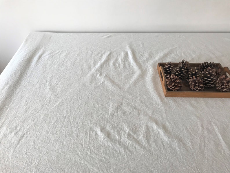 Linen Tablecloth Various Colours , Square , Rectangular , Organic Natural Large Small Linen Tablecloth , Camel , Light Blue , White , Beige image 5