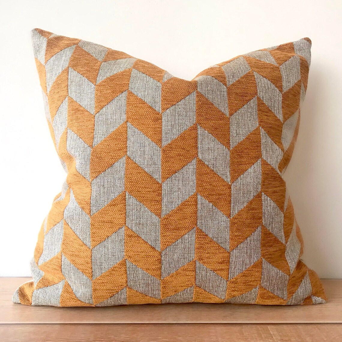 Grey Burnt Orange Outdoor Throw Pillow / Designer Pillow Cover Etsy