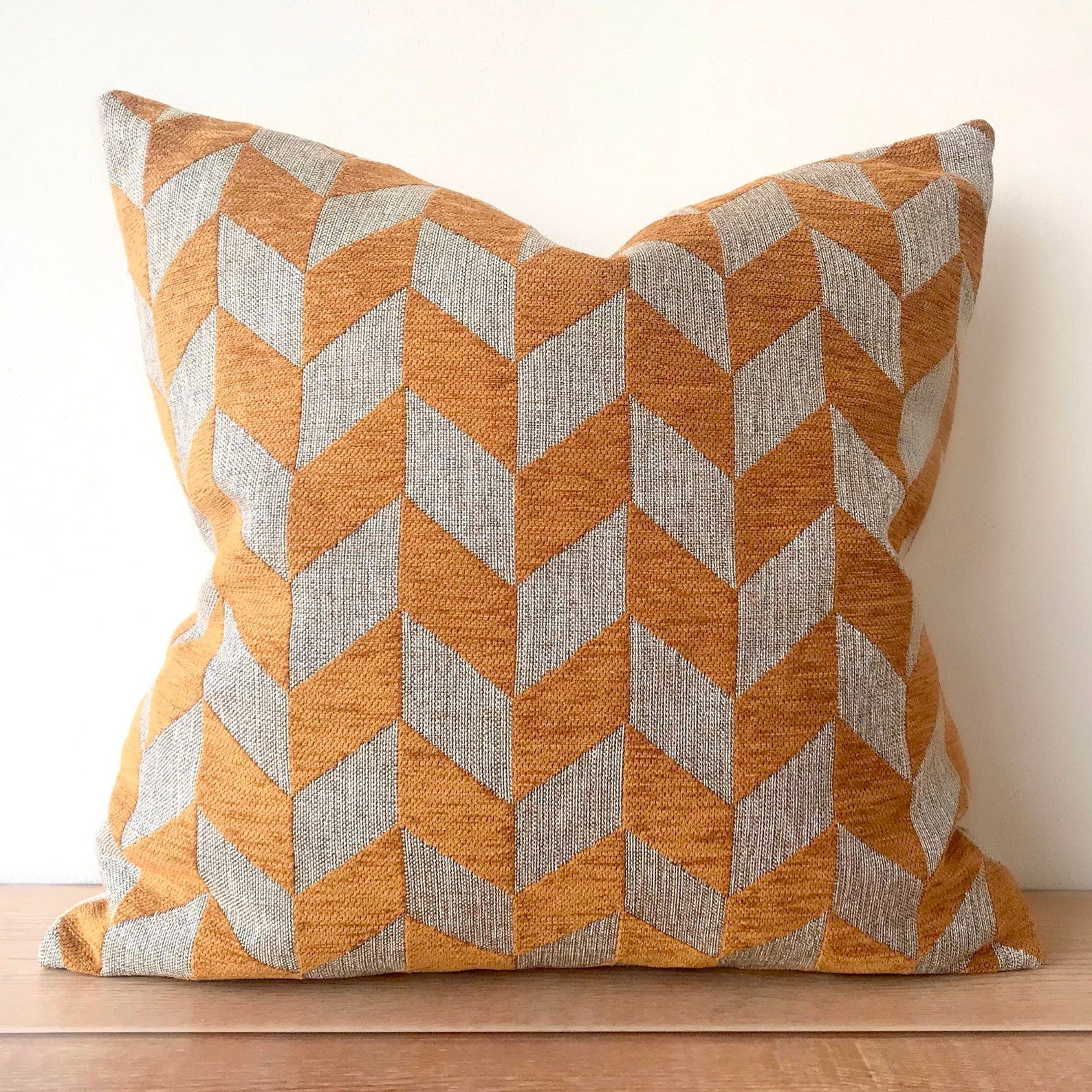 Grey Burnt Orange Outdoor Throw Pillow / Designer Pillow Cover - Etsy