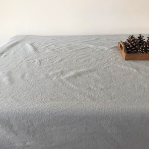 Linen Tablecloth Various Colours , Square , Rectangular , Organic Natural Large Small Linen Tablecloth , Camel , Light Blue , White , Beige image 7